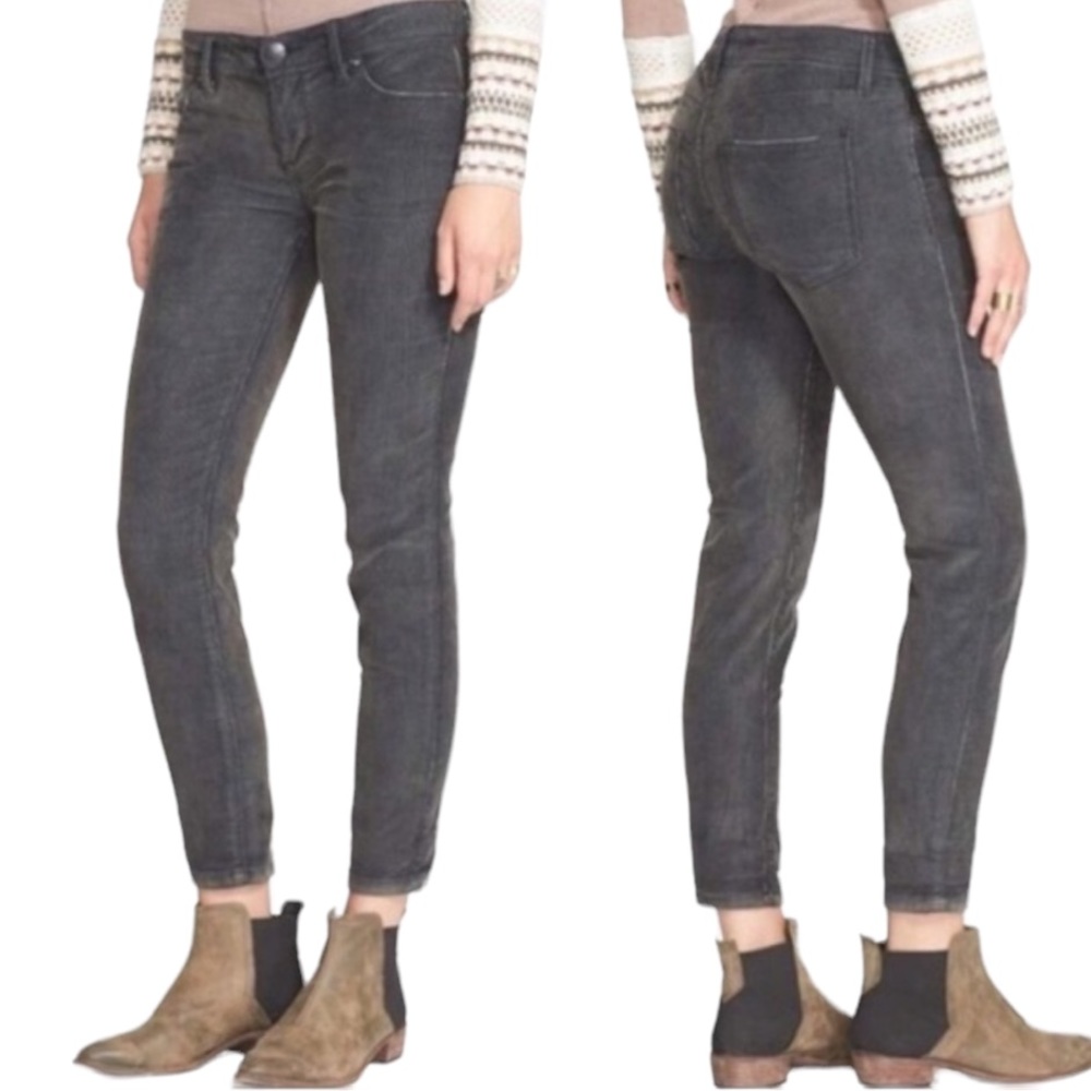 Free People Rolled Cropped Ankle Corduroy Pants